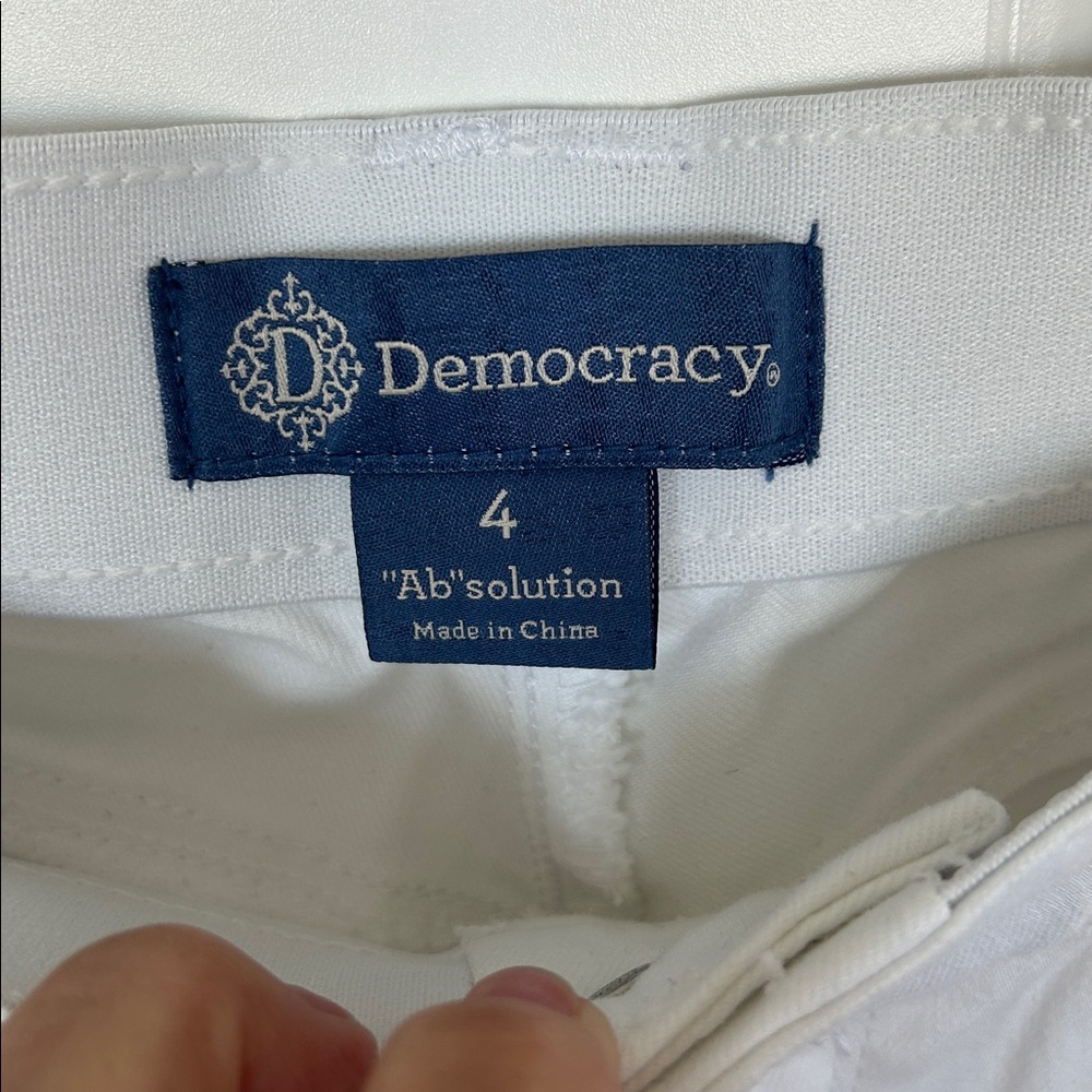 NWOT Democracy Cropped Ankle Skinny Jeans - White - Picture 4 of 6